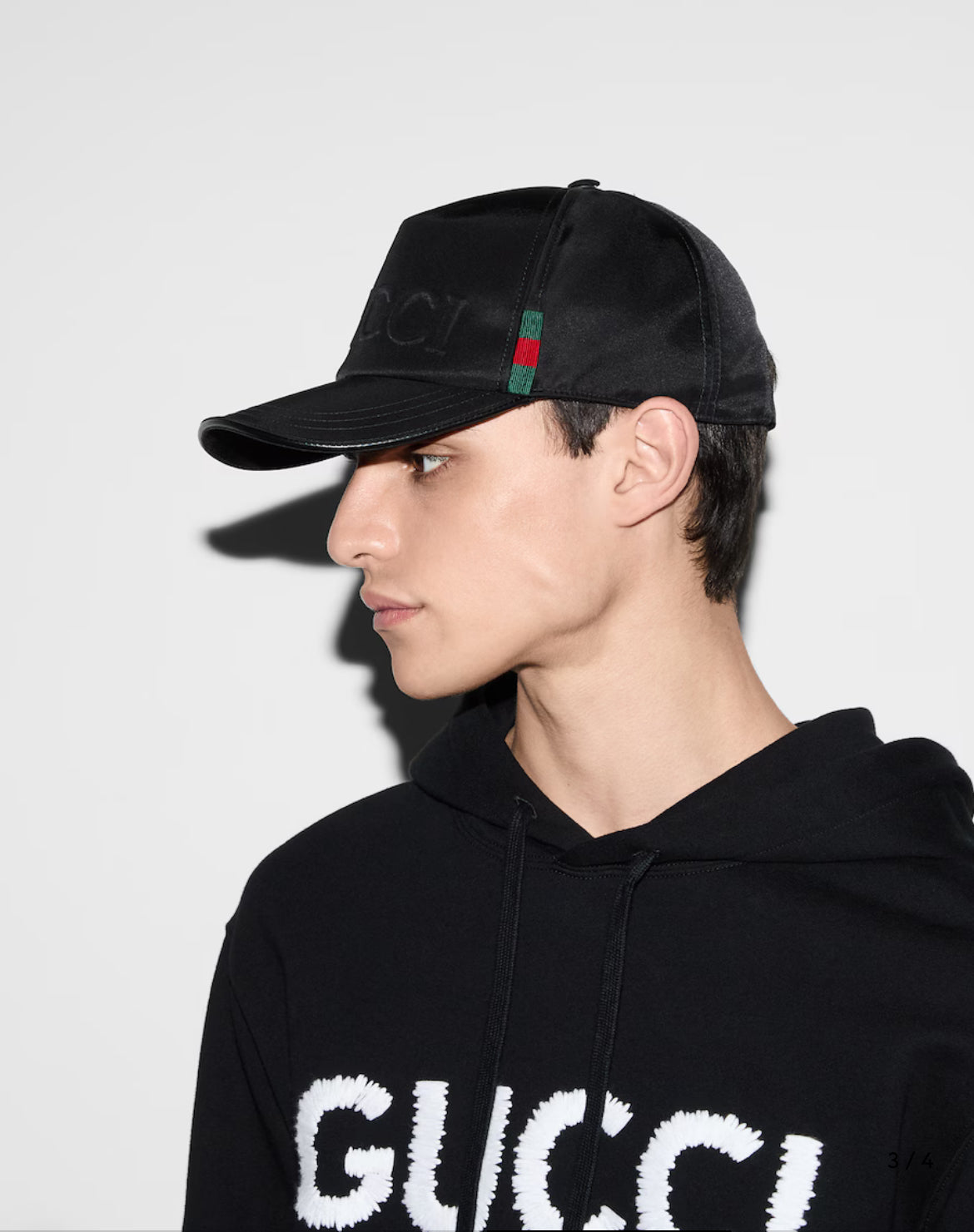 Casquette de baseball en nylon avec logo Gucci