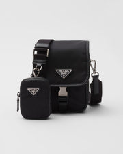 Sac porté épaule en Re-Nylon et cuir Saffiano