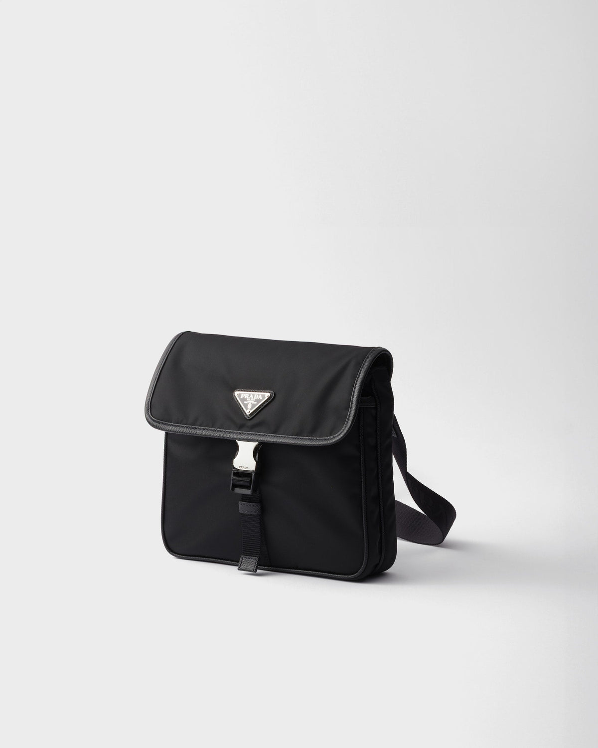 Sac porté épaule en Re-Nylon et cuir Saffiano