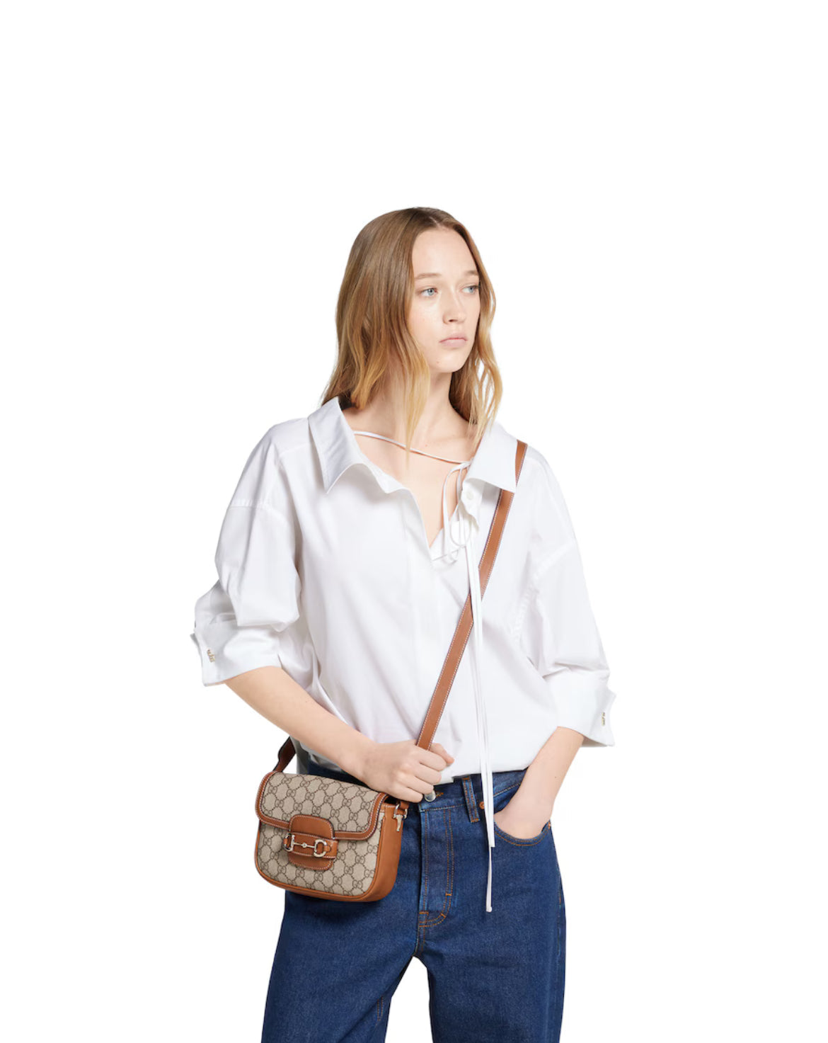 Sac à épaule Gucci Horsebit 1955 Soft petit format