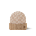Bonnet et Écharpe Néo Petit Damier Beige