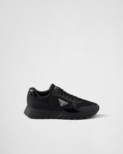 Basket Prada Noir en cuir brossé