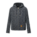 Sweat à capuche Monogram floqué en denim