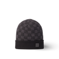 Bonnet et Écharpe Néo Petit Damier Noir