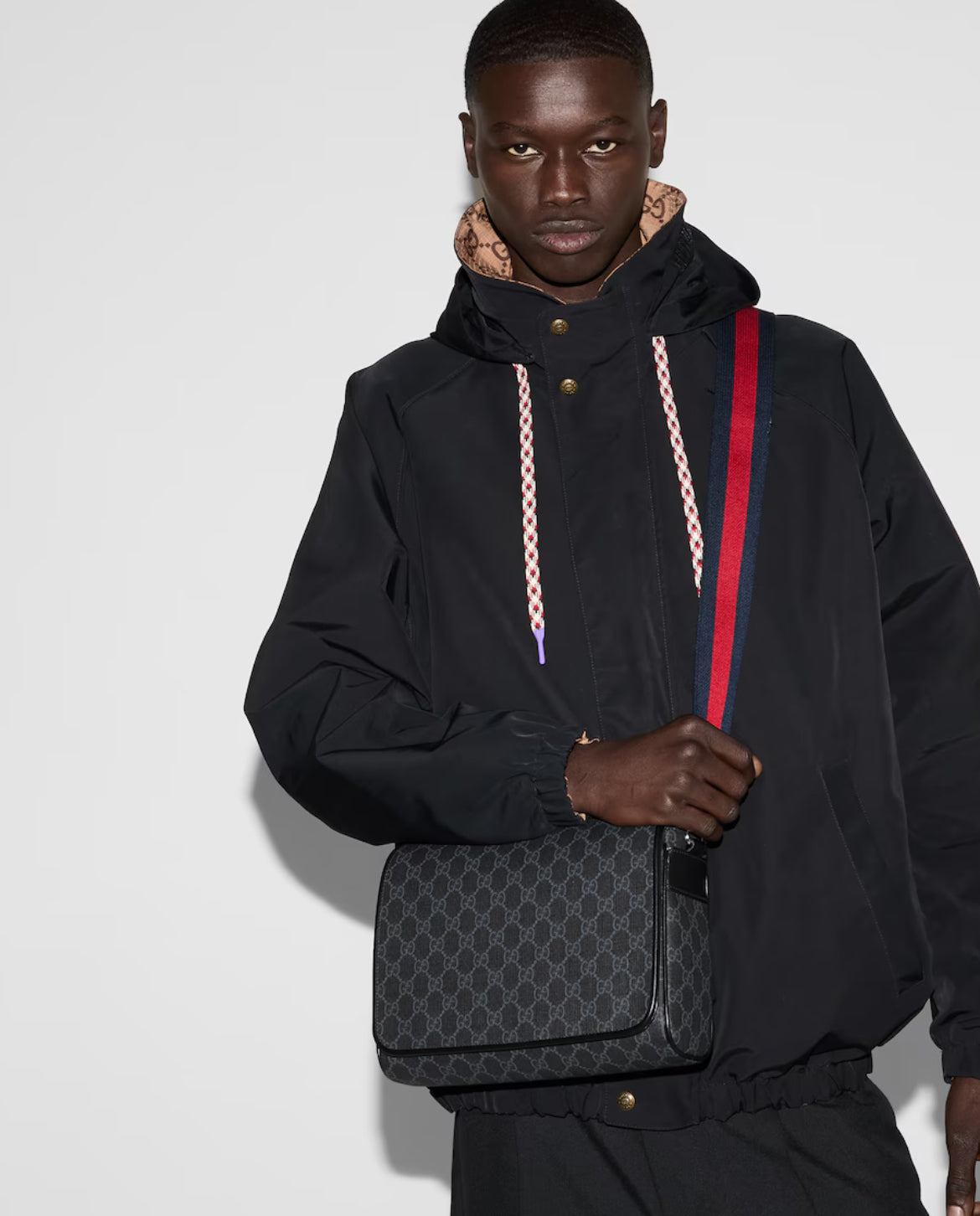 Sac à bandoulière GG Black moyen format