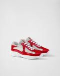 Baskets Prada America’s Cup en tissu Bike rouge
