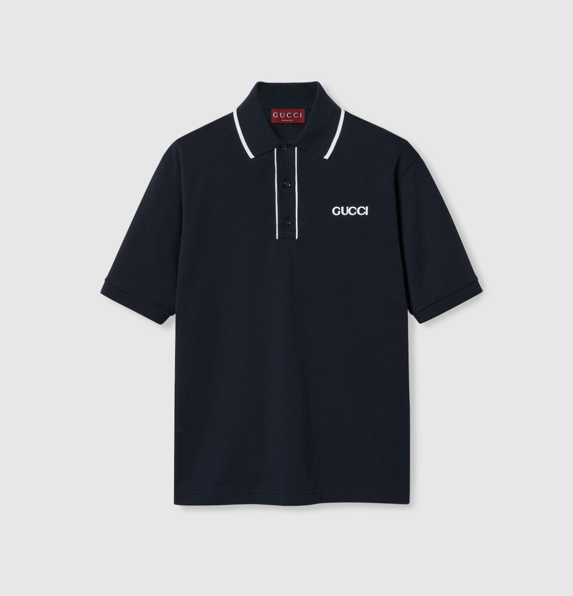 Polo en piqué de coton brodé