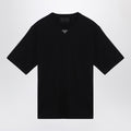T-shirt noir Prada avec logo triangle