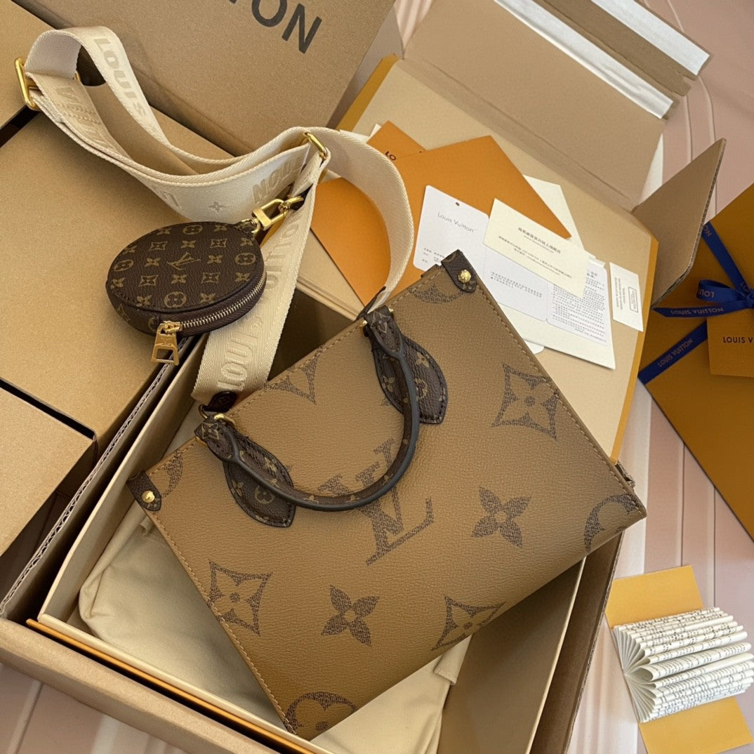 LV - Petit Cabas OnTheGo BB Maron double