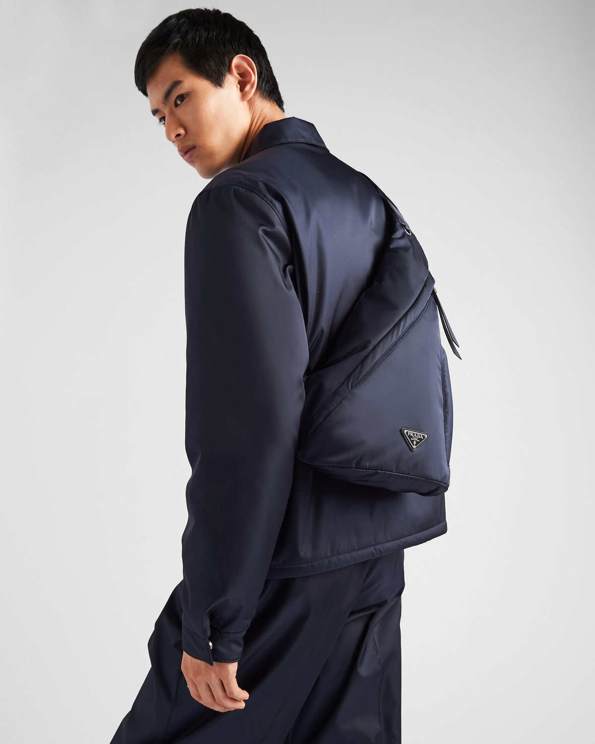 Sac à dos en Re-Nylon et cuir