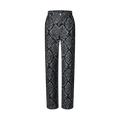 Pantalon droit en denim graphique
