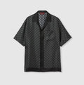 Chemise de bowling en twill de soie à imprimé