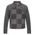 Louis Vuitton LV Men Giant Damier Waves Veste en jean monogramme
