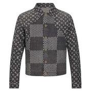 Louis Vuitton LV Men Giant Damier Waves Veste en jean monogramme