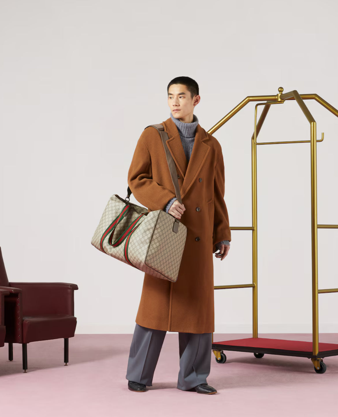 Sac de voyage avec bande Web grand format