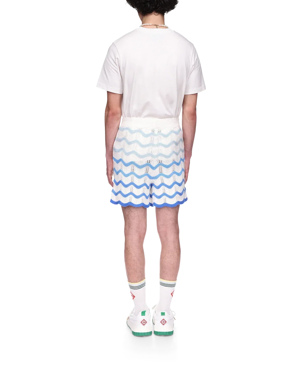 Wavy Gradient Crochet Shorts