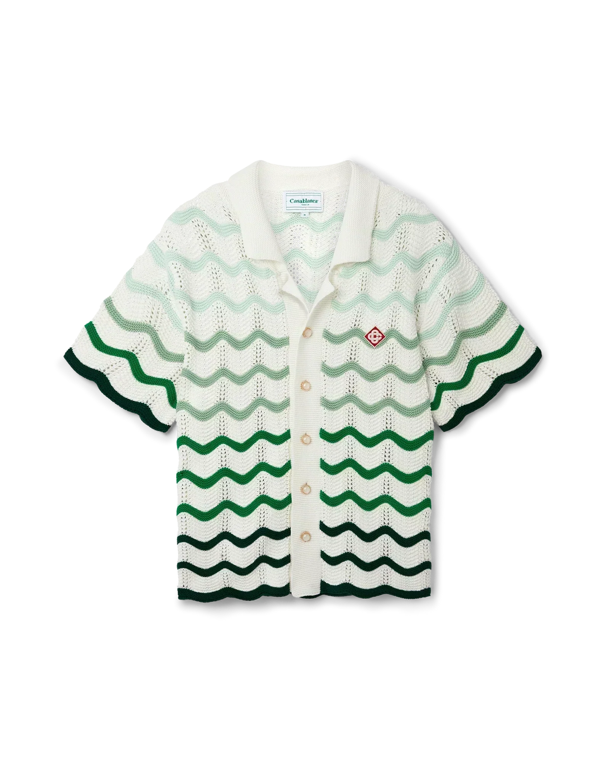 Wavy Gradient Crochet Shirt