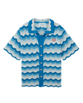 Wavy Gradient Crochet Shirt