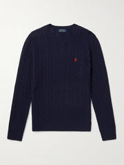 Pull Ralph Lauren En Laine Bleu Marine